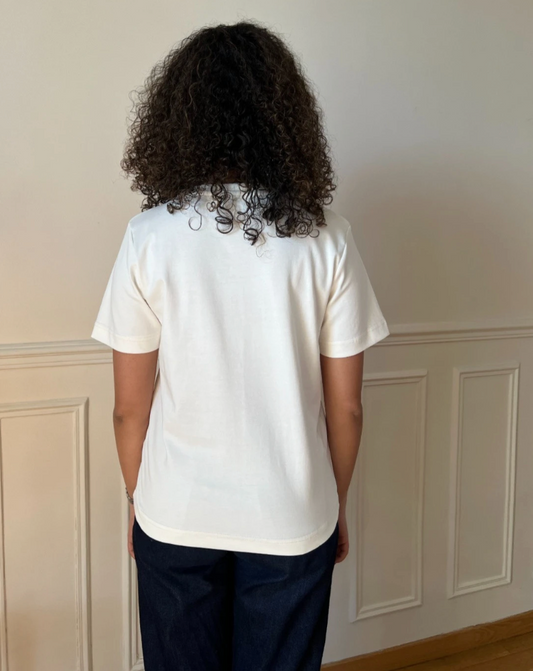 Kharga | T-shirt premium coton crème: Le basic durable
