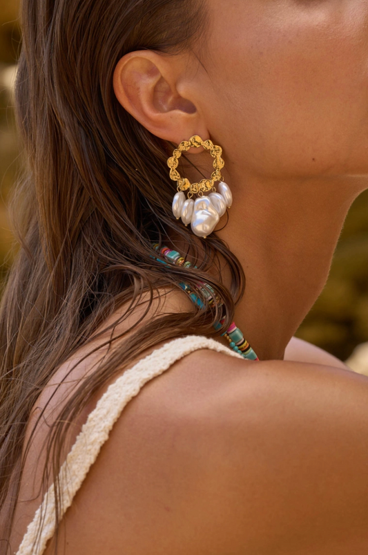Nil | Boucles d'oreilles pendantes en acier inoxydable
