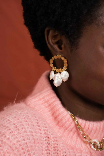 Nil | Boucles d'oreilles pendantes en acier inoxydable
