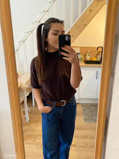 Kala | Pull marron cachemire et laine